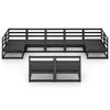 vidaXL Salon de jardin 9 pcs bois de pin massif