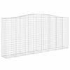 vidaXL Panier de gabions arqu&eacute; 400x50x180/200 cm Fer galvanis&eacute;