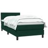 vidaXL Sommier &agrave; lattes de lit et matelas vert fonc&eacute; 80x210 cm velours