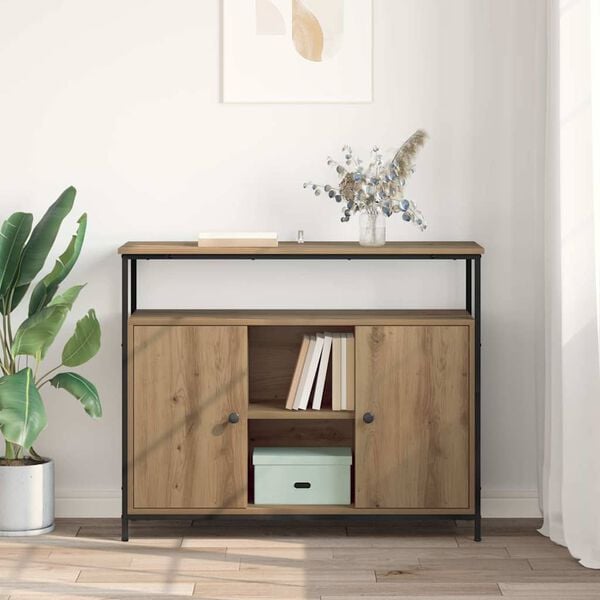 vidaXL Buffet Ch&ecirc;ne artisanal 100 x 35 x 80 cm Bois d'ing&eacute;nierie
