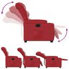 vidaXL Fauteuil inclinable &eacute;lectrique rouge similicuir