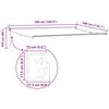 vidaXL Auvent R&eacute;tractable Gris clair 500 &times; 300 cm Tissu et M&eacute;tal