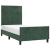 vidaXL Cadre de lit sans matelas vert fonc&eacute; 80x200 cm velours