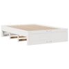 vidaXL Lit bibliothèque sans matelas blanc 150x200 cm bois pin massif