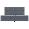 vidaXL Lit &agrave; ressorts avec t&ecirc;te de lit Gris fonc&eacute; 200 x 200 cm Velours