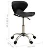 vidaXL Chaise de bureau Noir Similicuir