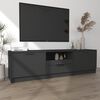 vidaXL Meuble TV Noir 140x35x40 cm Bois d'ingénierie