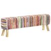 vidaXL Banc 160 cm Multicolore Tissu chindi