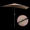 vidaXL Parasol de jardin Taupe 294 x 150 x 223 cm Polyester et Acier
