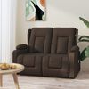 vidaXL Fauteuil inclinable porte-gobelets 2 places marron similicuir