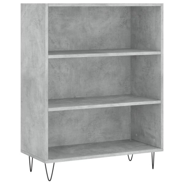 vidaXL Buffet gris b&eacute;ton 69,5x32,5x180 cm bois d'ing&eacute;nierie