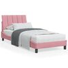 vidaXL Lit avec matelas Hanko rose 90x200 cm velours