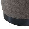 Venture Home Pouf Benji 35x35x42,5 cm Teddy Noir et gr&egrave;ge