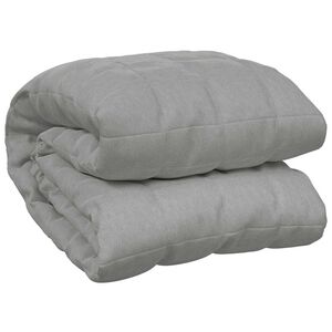 vidaXL Couverture lest&eacute;e Gris 150x200 cm 7 kg Tissu