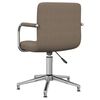 vidaXL Chaise pivotante de bureau Taupe Tissu