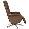 vidaXL Fauteuil inclinable avec repose-pieds marron tissu