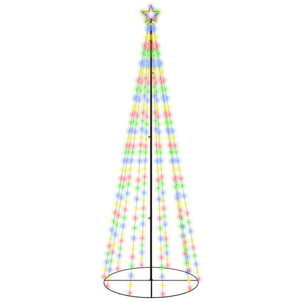 vidaXL Arbre de No&euml;l c&ocirc;ne 310 LED Color&eacute;es 100x300 cm