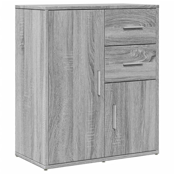 vidaXL Buffets 2 pcs sonoma gris 60x31x70 cm bois d'ing&eacute;nierie
