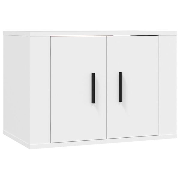 vidaXL Ensemble de meubles TV 3 pcs Blanc Bois d'ingénierie