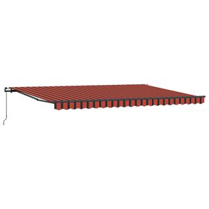 vidaXL Auvent r&eacute;tractable orange et marron 500 &times; 300 cm