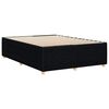 vidaXL Cadre de lit sans matelas noir 140x190 cm tissu