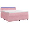 vidaXL Lit boxspring avec matelas Rose 160 x 200 cm Velours