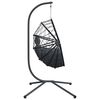 vidaXL Chaise suspendue en forme d'&oelig;uf avec support anthracite