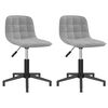 vidaXL Chaises pivotantes &agrave; manger lot de 2 gris clair velours