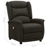 vidaXL Fauteuil de massage Taupe Tissu