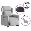 vidaXL Fauteuil inclinable de massage électrique gris nuage tissu