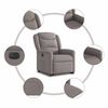 vidaXL Fauteuil inclinable &eacute;lectrique taupe tissu