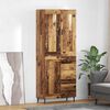 vidaXL Haut Armoire avec tiroir 2 pcs Bois Ancien Bois d'ing&eacute;nierie