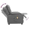 vidaXL Fauteuil de massage &eacute;lectrique Gris Similicuir