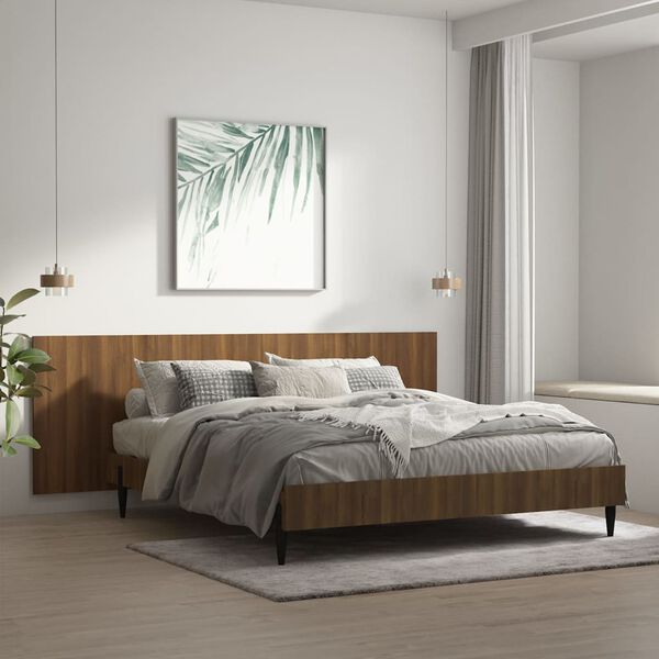 vidaXL T&ecirc;te de lit murale Ch&ecirc;ne marron 240x1,5x80 cm Bois d'ing&eacute;nierie