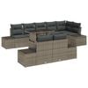 vidaXL Ensemble de canap&eacute; de jardin 9 pcs Gris Poly rotin