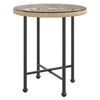 vidaXL Table de salle &agrave; manger &Oslash;50 cm Verre tremp&eacute; et acier