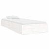 vidaXL Cadre de lit sans matelas blanc bois massif 75x190 cm