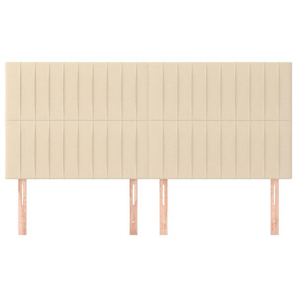 vidaXL T&ecirc;te de lit Cr&egrave;me 160x5x118/128 cm Tissu