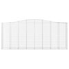 vidaXL Panier de gabions arqu&eacute; 400x50x160/180 cm Fer galvanis&eacute;
