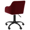 vidaXL Chaise pivotante de salle &agrave; manger Rouge bordeaux Tissu