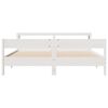 vidaXL Cadre de lit sans matelas blanc 200x200 cm bois massif de pin