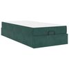 vidaXL Cadre de lit avec matelas 2 pc Vert Velours
