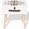 vidaXL Table de chevet 40x30x41,5 cm Blanc
