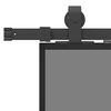 vidaXL Porte coulissante kit quincaillerie noir 76x205 cm verre tremp&eacute;