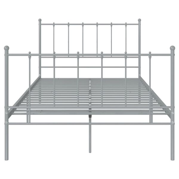 vidaXL Cadre de lit sans matelas gris métal 120x200 cm