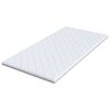 vidaXL Surmatelas en Coco Blanc 140 x 190 cm Tissu jacquard