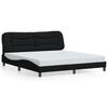 vidaXL Cadre de lit sans matelas Hvar noir 180x200 cm tissu