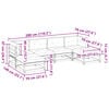 vidaXL Salon de jardin 6 pcs et coussins bois massif sapin de douglas