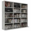 vidaXL Armoire &agrave; CD Gris b&eacute;ton 100x23x89,5 cm Bois d&rsquo;ing&eacute;nierie