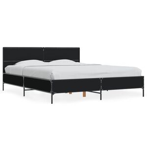 vidaXL Cadre de lit sans matelas noir 160x200 cm